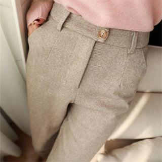 Daniel | Men’s Wool Tweed Trousers with Pleated Front