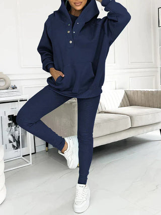 Novalyn | Women’s Three-Piece Tracksuit Set with Oversized Hoodie, Tank Top, and Skinny Leggings