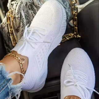 Angeline | Women’s Knitted Lace-Up Sneakers with Breathable Comfort