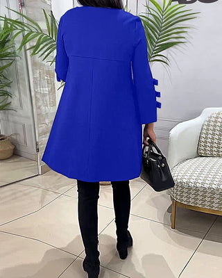 Lilia | Women’s Elegant Long-Sleeve Mini Dress with Layered Cuff Design