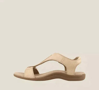 Sabella | Women’s Premium T-Strap Sandals with Adjustable Hook-and-Loop Straps