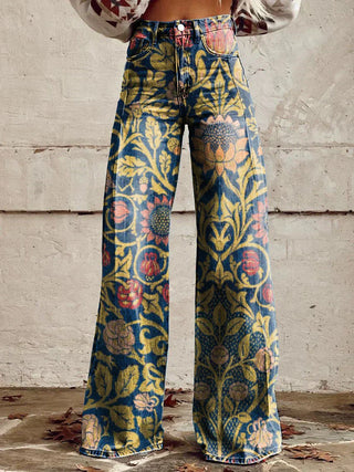 Bailey | Women's High Waisted Printed Baggy Jeans