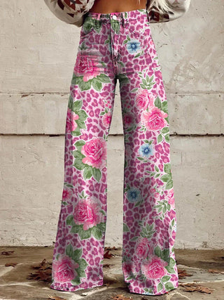 Bailey | Women's High Waisted Printed Baggy Jeans