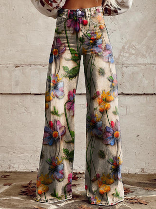 Bailey | Women's High Waisted Printed Baggy Jeans
