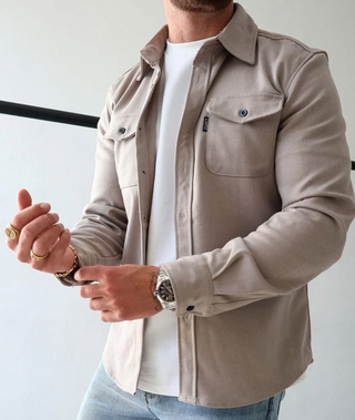 Harley | Men’s Classic Collar Overshirt with Chest Pockets