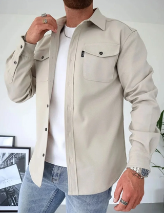 Harley | Men’s Classic Collar Overshirt with Chest Pockets
