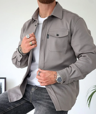 Harley | Men’s Classic Collar Overshirt with Chest Pockets