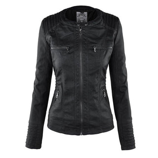 Rosa | Women’s Moto Leather Jacket with Removable Hood