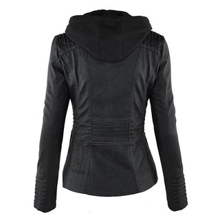 Rosa | Women’s Moto Leather Jacket with Removable Hood