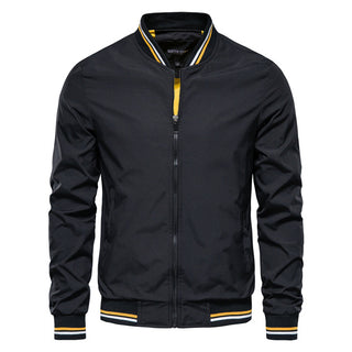 Darian | Men’s Bomber Jacket with Short Ribbed Collar and Two Side Pockets
