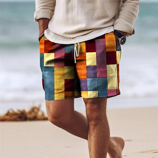 Larrson | Men’s Summer Shorts with Geometric Print Design for Summer