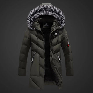 Danny | Men’s Winter Hooded Parka Jacket with Faux Fur Collar and Quilted Puffer Design