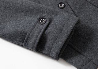 Quinlan | Men’s Double Collar Wool-Blend Overcoat – Classic Winter Coat
