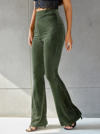Odalys | Women’s Velvet High-Waist Yoga Pants