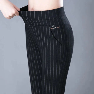 Clarisse | Women's High-Waisted Elastic Straight-Cut Casual Pants with Comfortable Fit