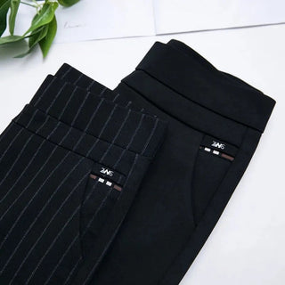 Clarisse | Women's High-Waisted Elastic Straight-Cut Casual Pants with Comfortable Fit