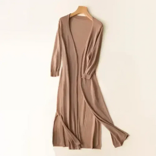 Carla | Women's Long Lightweight Open Front Cardigan