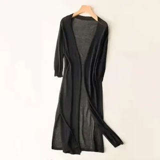 Carla | Women's Long Lightweight Open Front Cardigan
