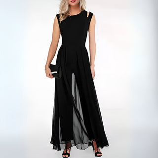 Lina | Women’s Sleeveless Jumpsuit with See Through Style