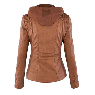 Rosa | Women’s Moto Leather Jacket with Removable Hood