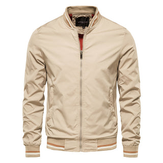 Darian | Men’s Bomber Jacket with Short Ribbed Collar and Two Side Pockets