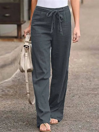 Meloria | Women’s Wide-Leg Trousers with High Elastic Waistband