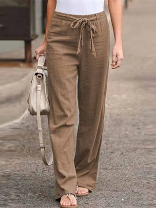 Meloria | Women’s Wide-Leg Trousers with High Elastic Waistband