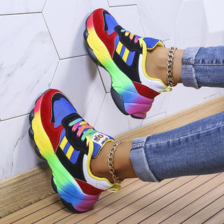 Aylamin | Women’s Soft Cushioned Chunky Platform Mesh Sneakers