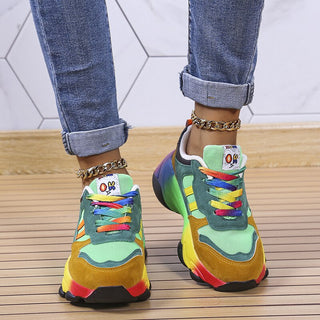 Aylamin | Women’s Soft Cushioned Chunky Platform Mesh Sneakers