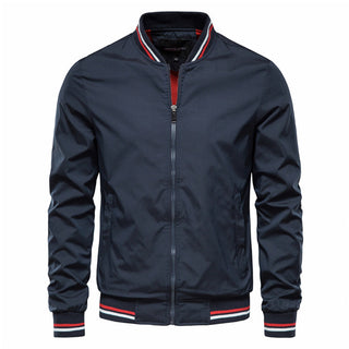 Darian | Men’s Bomber Jacket with Short Ribbed Collar and Two Side Pockets