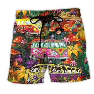 Ambrose | Men’s Lightweight Graffiti-Print Summer Swim Shorts