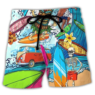 Ambrose | Men’s Lightweight Graffiti-Print Summer Swim Shorts