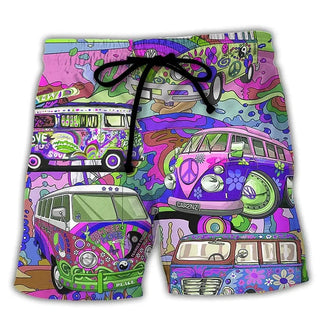 Ambrose | Men’s Lightweight Graffiti-Print Summer Swim Shorts
