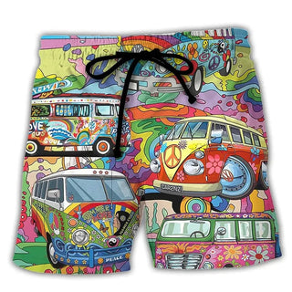 Ambrose | Men’s Lightweight Graffiti-Print Summer Swim Shorts
