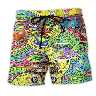 Ambrose | Men’s Lightweight Graffiti-Print Summer Swim Shorts