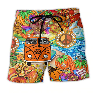 Ambrose | Men’s Lightweight Graffiti-Print Summer Swim Shorts