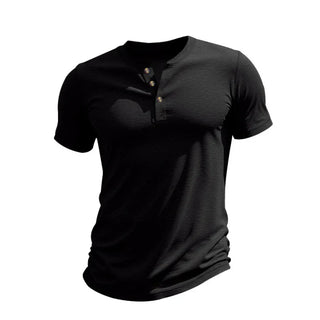 Jeff | Men's Casual Henley T-Shirt with Button Placket