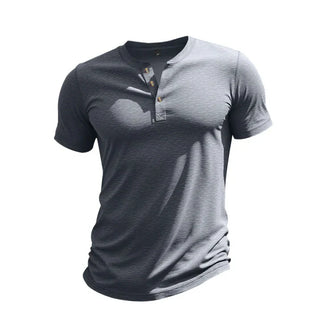 Jeff | Men's Casual Henley T-Shirt with Button Placket