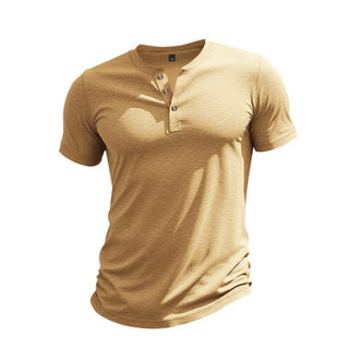 Jeff | Men's Casual Henley T-Shirt with Button Placket