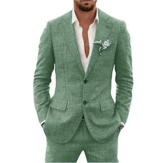 Lucas | Men’s Slim-Fit Linen Two-Piece Suit for Summer Events and Weddings