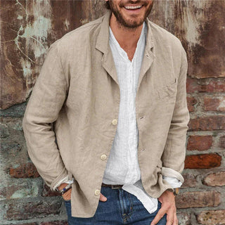 Jonas | Men’s Lightweight Cotton Linen Blazer for Casual Spring and Summer Wear