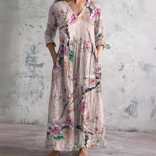 Katriel | Casual Bohemian Floral Print Maxi Dress for Women