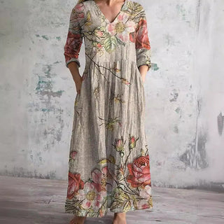 Katriel | Casual Bohemian Floral Print Maxi Dress for Women