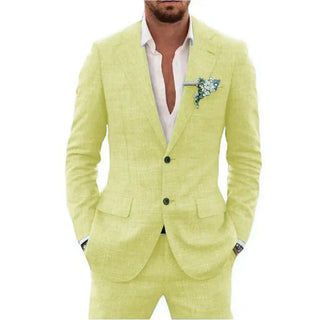 Lucas | Men’s Slim-Fit Linen Two-Piece Suit for Summer Events and Weddings