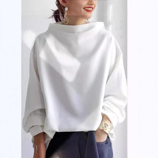 Gabby | Women’s Oversized Sweater with Boat High Neckline