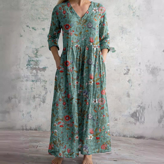 Katriel | Casual Bohemian Floral Print Maxi Dress for Women