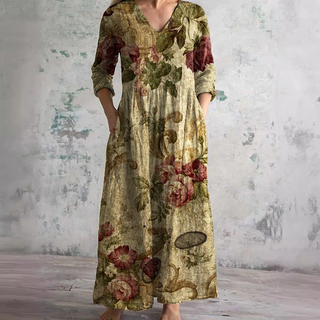 Katriel | Casual Bohemian Floral Print Maxi Dress for Women