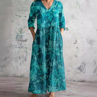 Katriel | Casual Bohemian Floral Print Maxi Dress for Women