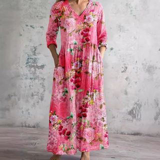 Katriel | Casual Bohemian Floral Print Maxi Dress for Women