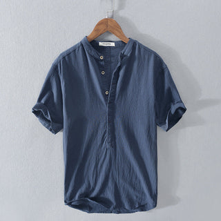 Danillo | Men’s Linen Cotton Short-Sleeve Henley Shirt